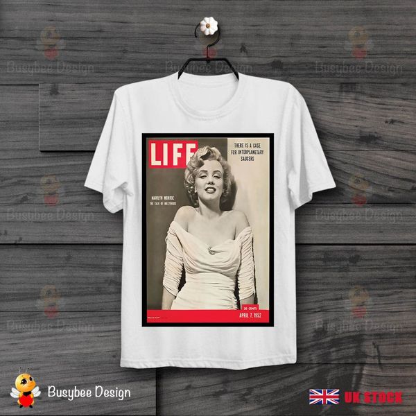 

2020 новое прибытие мужская мода мэрилин монро life magazine 50s retro cool vintage идол мужской майка b42 смешные тис мужчины короткие