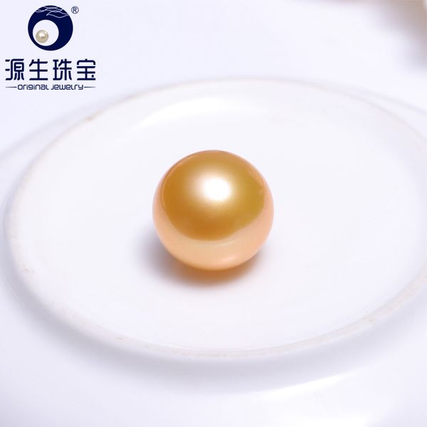 

ys 12-13mm perfect round high luster freshwater loose pearls gold edison pearl in loose