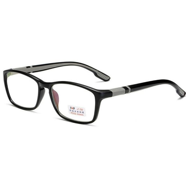 

women men anti-blue light reading glasses portable comfortable tr90 elderly reader eyeglasses magnifier +1.0 +1.5 to +4.0, White;black