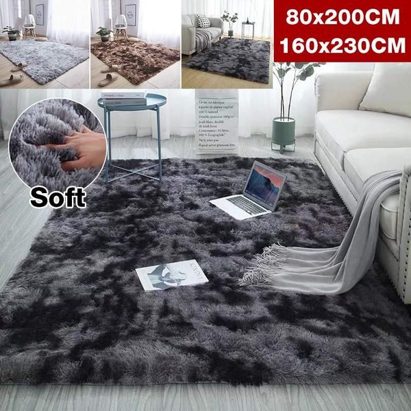 

5 size modern carpet living room bedroom tie dyeing plush soft carpets anti-slip floor mats water absorption rugs home decor