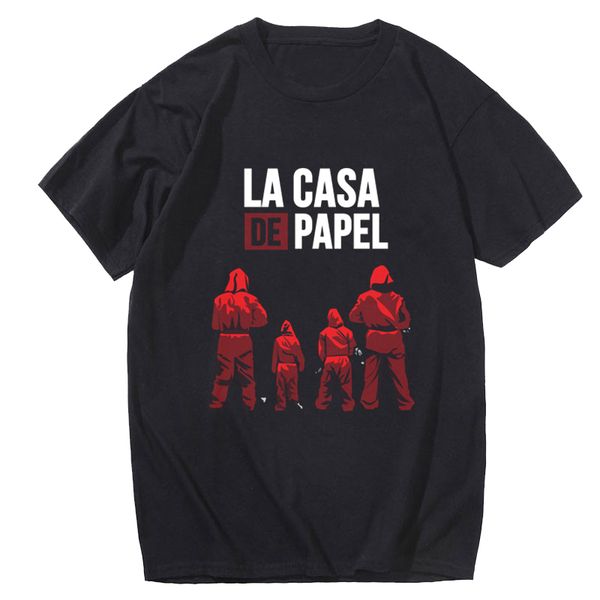 

house of paper tshirt men funny design la casa de papel t shirt money heist tees tv series tshirts men black t-shirt