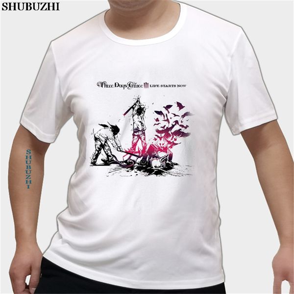 

three days grace life starts now men t-shirts o-neck brand clothing cotton oversized tshirt short sleeve tees shirts homme