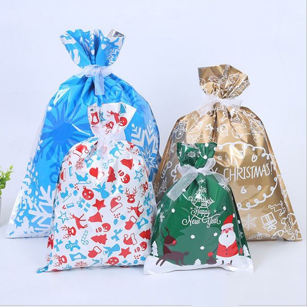 

christmas decorations 1pcs for home gift bags drawstring bag biscuit candy party favors pouches
