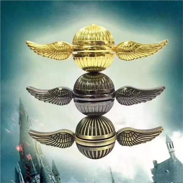 

toy finger gyro sell fidget spinner harry potter golden snitch fidget spinners rainbow metal copper cupid angel wing decompression