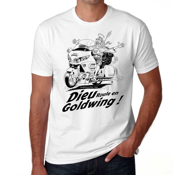 

мода dieu roule en goldwing гонки t shirt классический белый tee