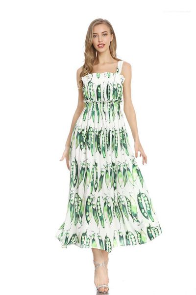 

clothing womens 2020 luxury designer casual dresses spaghetti strap print bohemian dress beach fashion female, Black;gray