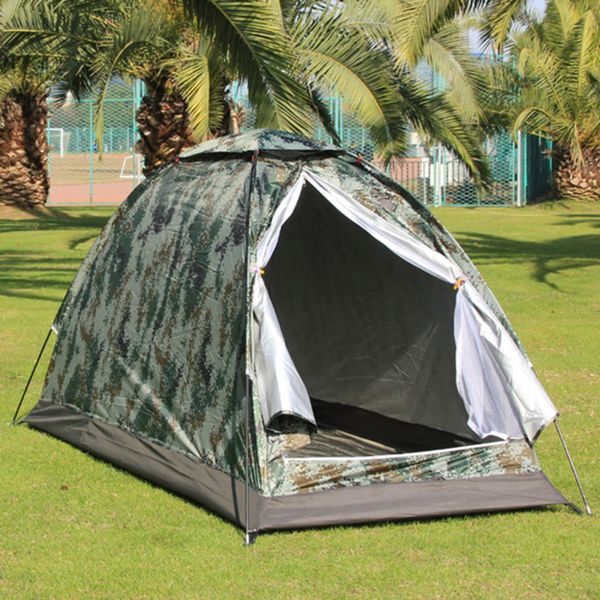 

newly portable single camouflage camping tent outdoor travel fishing hiking bn99