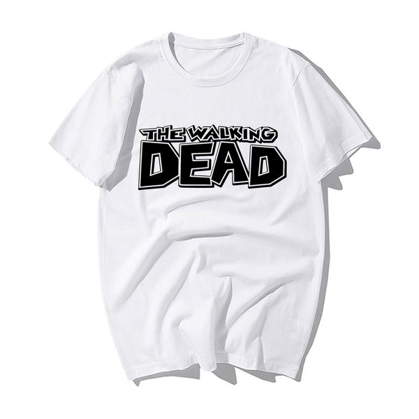 

охладить halloween horror nights the walking dead t shirt fathers day logo печать tshirt мужчины лето 100% хлопка с коротким рукавом футболк