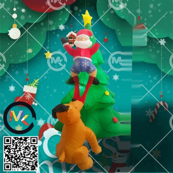 

air model 1.8 m light dog bite christmas tree inflatable inflatable accessories old man climbing tree christmas decorations hgp1i