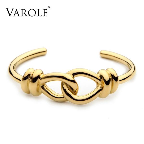 

varole knotting bracelet armband stainless steel bangle bracelet jewelry cuff bracelets for women gift manchette bangles, Black