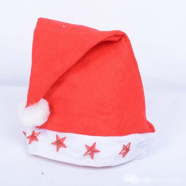 

non woven christmas hat with led light stars hats christmas holiday supplies elcd003