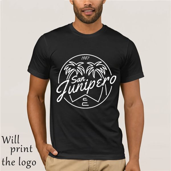 

black mirror san junipero light tv show television men short sleeve t-shirts casual fashion palms trees t shirts