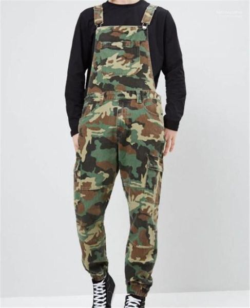 

pants designer printed jeans jumpsuits camouflage denim mens overalls fashion slim male long, Blue