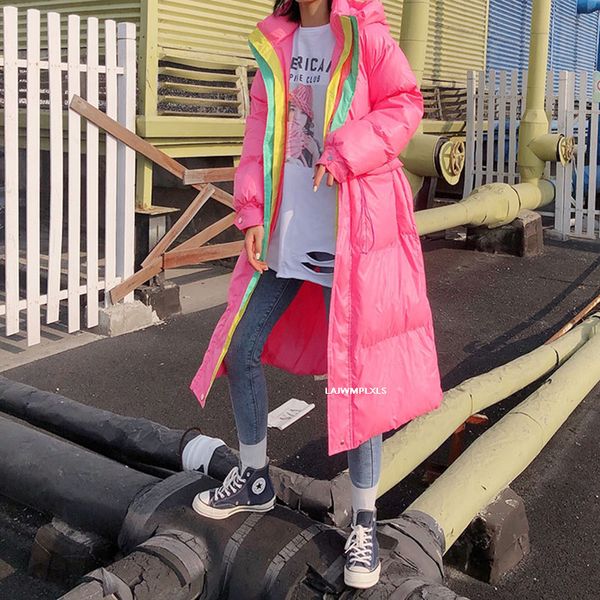 

women's down & parkas philosophy wonder 2021 winter jacket casual hooded bright candy-color long thick warm outwear female, Black