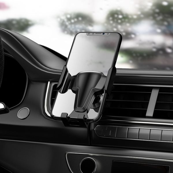 Gravity Car Phone Mount Holder Universal Auto Air Vent Supporti Staffa Supporto Clip GPS regolabile Nessun accessorio magnetico