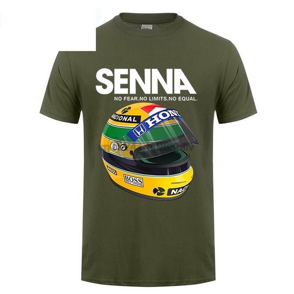 

ayrton senna helmet tee clothing 1 race car man crew neck short sleeve t shirt popular man big size t-shirt