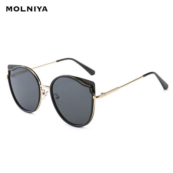 

sunglasses cat eye round metal frame men women gradient lens sun glasses fine mirror leg candy colors eyewear, White;black