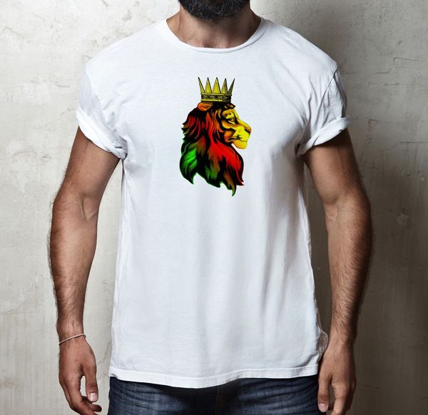 

reggae dub music rasta zion lion 100% cotton men's rastafarian t-shirt 2019 brand new men clothing fashion men's design a shirt