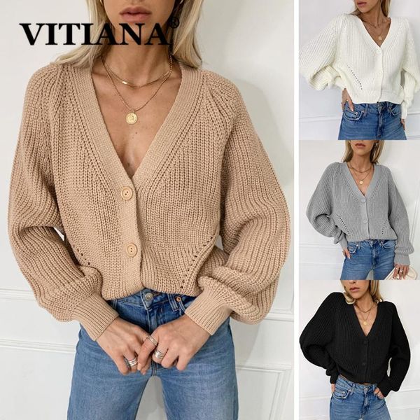 

women's knits & tees vitiana knit sweater women autumn 2010 female casual long sleeve button cardigan white knitted sweaters femme loos