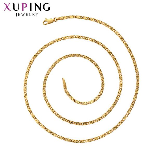 

xuping elegant exquisite for women necklace vintage style pure gold color plated jewelry essential family gifts 45909, Silver