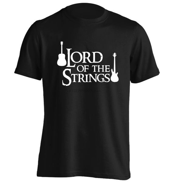 

lord of the strings t-shirt guitar pun music fan electric acoustic strum 885