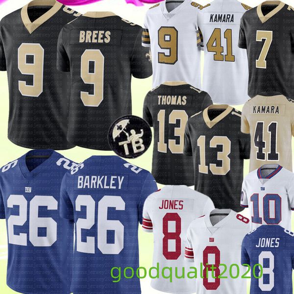 

drew brees michael thomas new\rorleans\rsaint alvin kamara jersey saquon barkley new\ryork\rgiant\rdaniel jones manning hill, Black