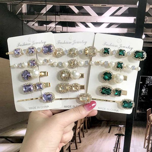 

new fashion women girls crystal hairpins side clip hair jewelry 2020 trendy simple geometric headwear hair accessories barrettes