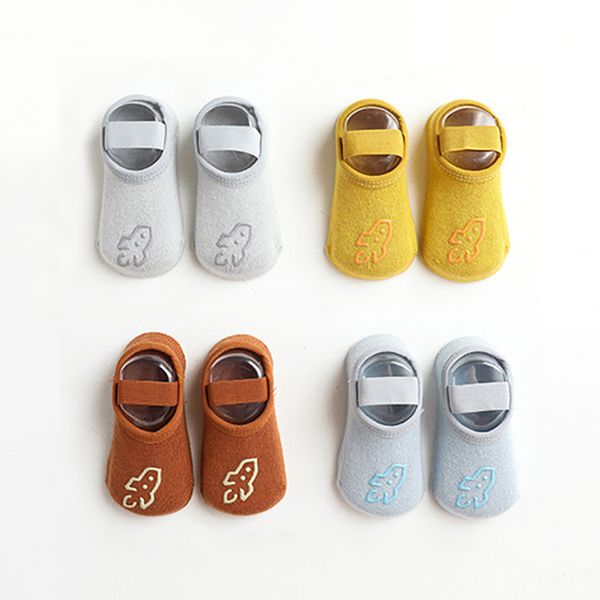 

4 pairs of baby socks non-slip floor toddler barefoot socks spring and autumn cool indoor soft sole footwear, Black