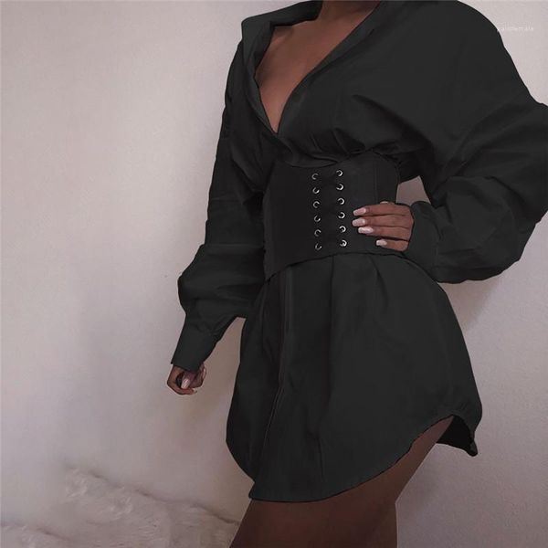

womens dresses panelled single breasted womens solid shirt dresses women designer clothing fashion new style, Black;gray