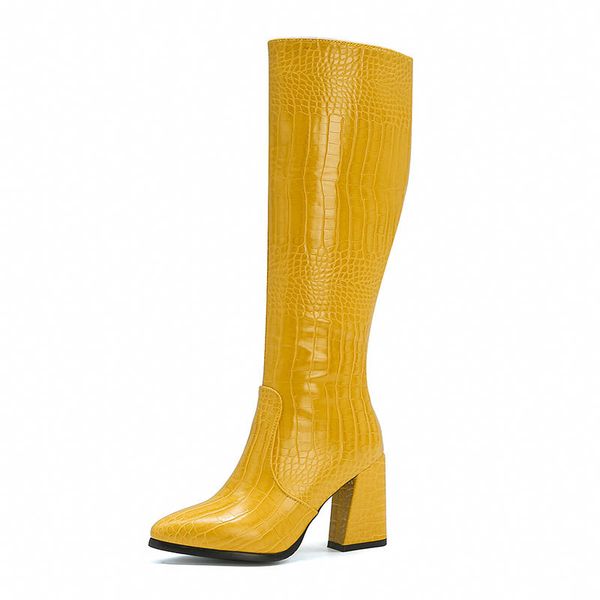 

lady boots booties woman 2020 low heel women's rubber shoes rain round toe thigh high heels high luxury, Black