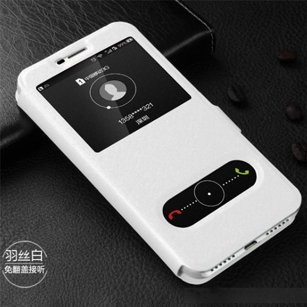 

coque for huawei honor 4c pro phone case silk grain up leather capa window view flip cover case for huawei honor 4c pro 5.0 inch