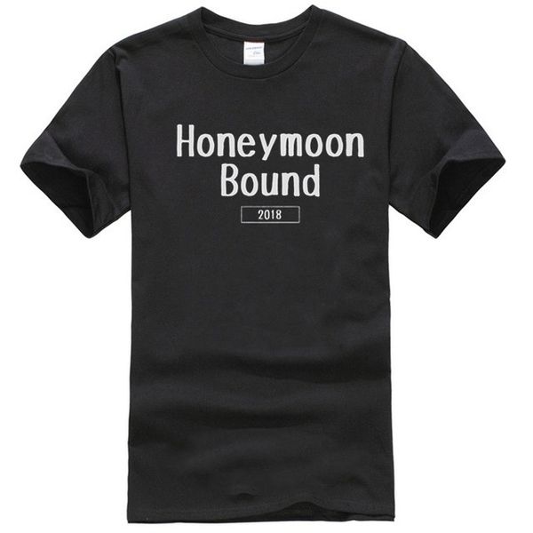 

honeymoon bound 2018 matching couples newlyweds trendy short-sleeve t-shirt