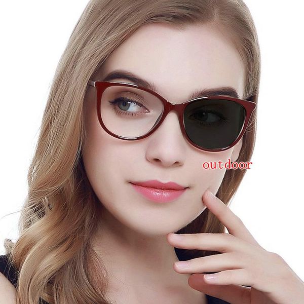 

2020 new transition sun pchromic reading glasses women adjustable vision female hyperopia presbyopia eyewear uv400 nx, White;black