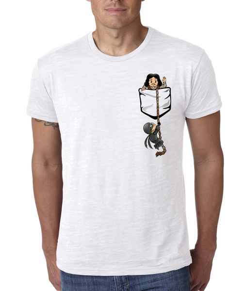 

princess bride pocket tee men's t shirt featuring inigo montoya and westley