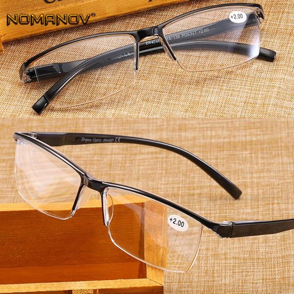 

classical optics eyebrow fashion spring leg frame men women reading glasses +0.75 +1.25 +1.5 +2.00 +1.75 to +4 with case, White;black