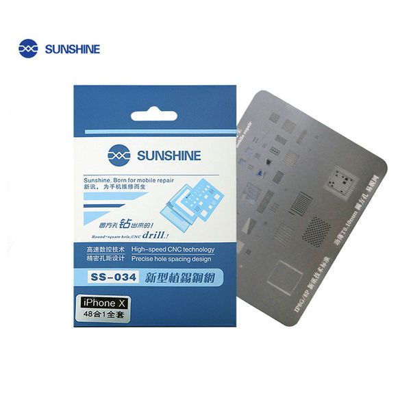 

sunshine ss-034 a8,a9 a10 a11 round square hole bga stencil of refined tin ipx net for g/p, 7g/7p, 6g/6p 6s/sp, 5g/5s