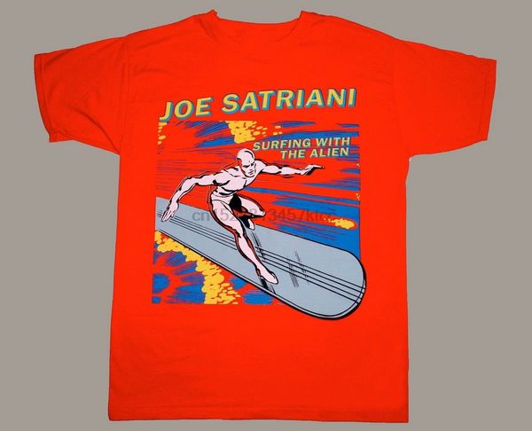 

joe satriani - surfing with the alien red t-shirt guitar god harajuku tee shirt