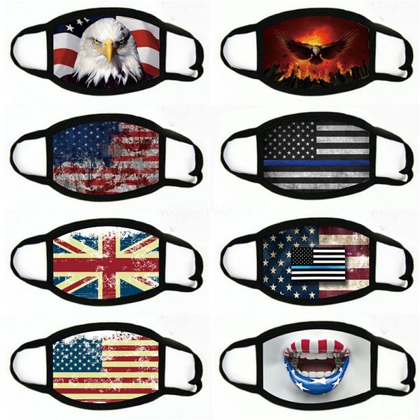 

mask fashion usa flag skull print outdoor shield gaiter half mask windproof#104, Black