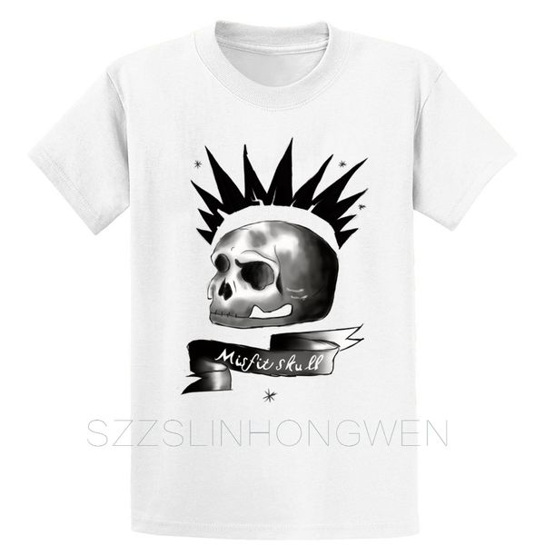 

misfit череп футболка хлопок дышащий over размер s-5xl печать graphic лето новизна outfit рубашка