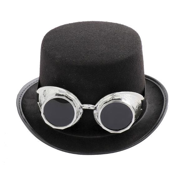 

steampunk gothic top hat со съемной goggles carnival halloween jazz cap, Blue;gray
