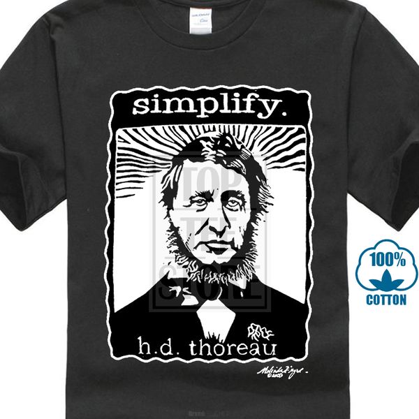 

trendy teens t shirt classic tee shirts personalized henry david thoreau pop men t shirts cotton round collar 014235