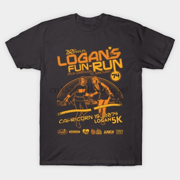 

printed men t shirt logan fun-run from carrousel to sanctuary logans run women t-shirt