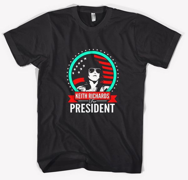 

keith richards for president music - t shirt tee black all size