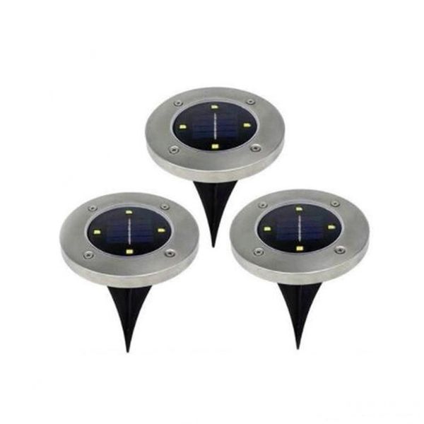 

new 4 led solar power buried light under ground lamp outdoor path way waterproof solar garden light