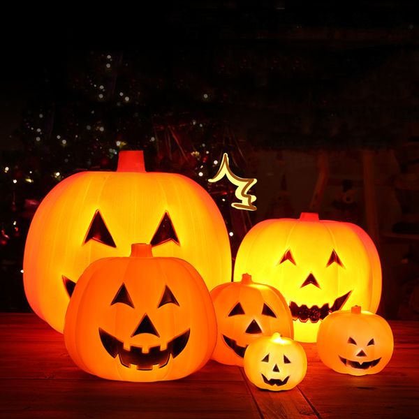 

halloween pumpkin lantern interesting voice control flash talking animated pumpkin lamps ghost festivals decoration event props vt1663