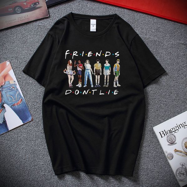 

men and women tv friends cotton cartoon print t-shirts how you doing design brand tshirt harajuku streetwear