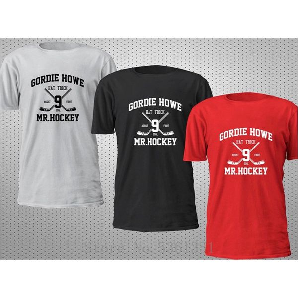 

printing casual tee gordie howe tribute legend t shirt s-5xl man t-shirt