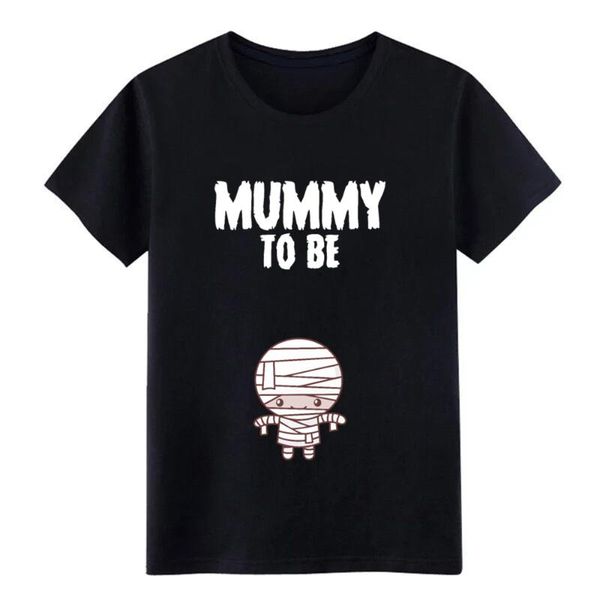 

men's mummy to be halloween pregnancy announcement t shirt print cotton s-xxxl formal sunlight comical spring leisure shirt, White;black