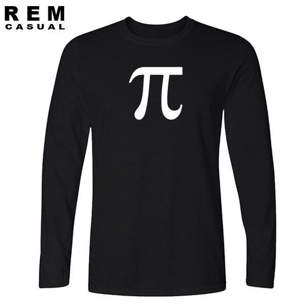 

новая мода футболка pi символ tshirts cotton pi дня geek nerd math колледж смешной длинный рукав tshirts