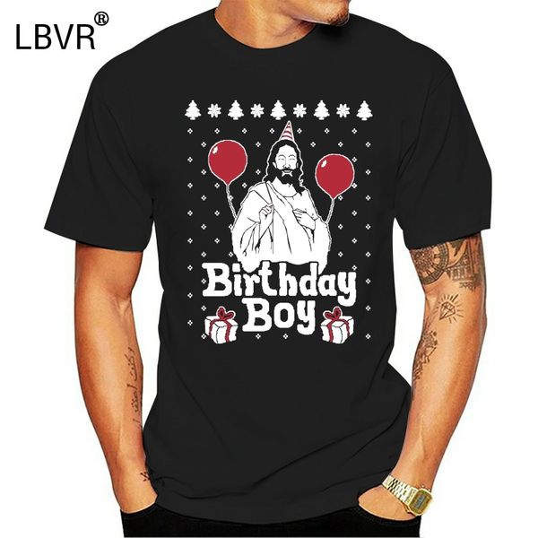 

fashion personality ugly christmas sweater jesus birthday boy xmas holiday gift idea summer mens print t shirt